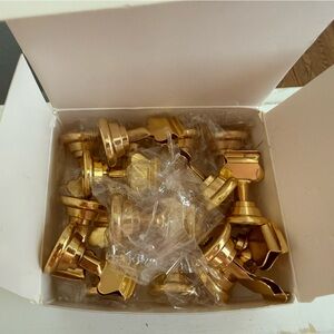 16 Gold Tone Placecard Holders